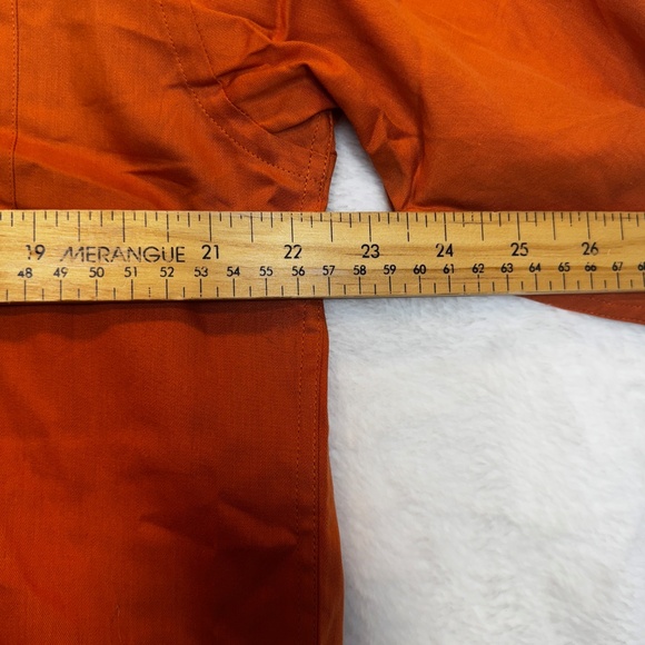 Guy Laroche Dress Shirt Mens 16 Orange 100% Cotton Long Sleeve Office Preppy - Picture 6 of 8